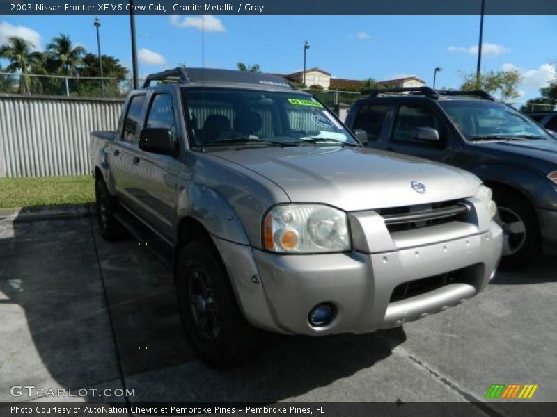 Granite Metallic / Gray 2003 Nissan Frontier XE V6 Crew Cab
