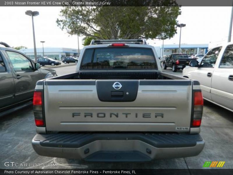 Granite Metallic / Gray 2003 Nissan Frontier XE V6 Crew Cab