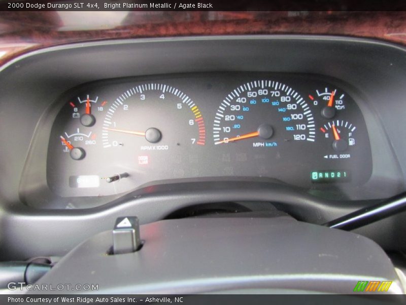 Bright Platinum Metallic / Agate Black 2000 Dodge Durango SLT 4x4
