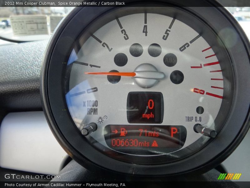 Spice Orange Metallic / Carbon Black 2012 Mini Cooper Clubman