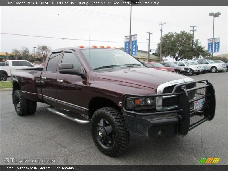 Deep Molten Red Pearl / Dark Slate Gray 2005 Dodge Ram 3500 SLT Quad Cab 4x4 Dually