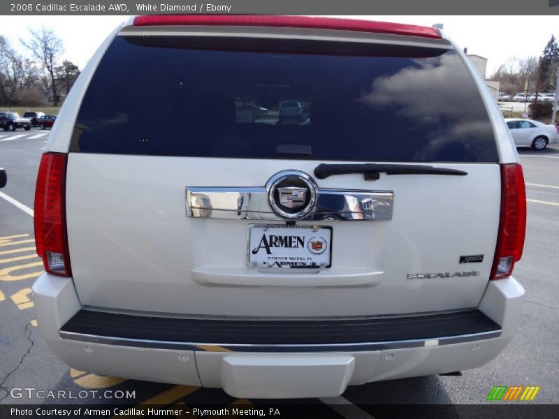 White Diamond / Ebony 2008 Cadillac Escalade AWD