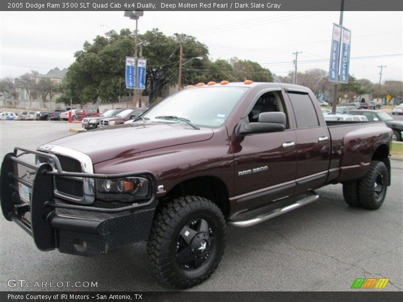 Deep Molten Red Pearl / Dark Slate Gray 2005 Dodge Ram 3500 SLT Quad Cab 4x4 Dually
