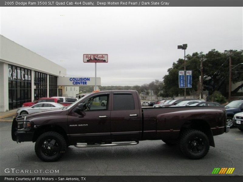 Deep Molten Red Pearl / Dark Slate Gray 2005 Dodge Ram 3500 SLT Quad Cab 4x4 Dually