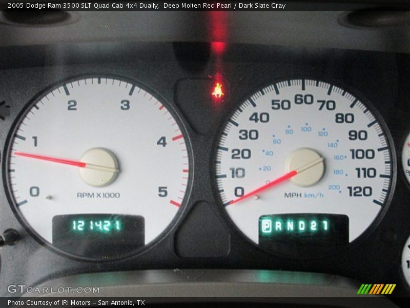 Deep Molten Red Pearl / Dark Slate Gray 2005 Dodge Ram 3500 SLT Quad Cab 4x4 Dually