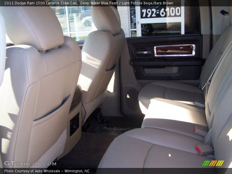 Deep Water Blue Pearl / Light Pebble Beige/Bark Brown 2011 Dodge Ram 1500 Laramie Crew Cab