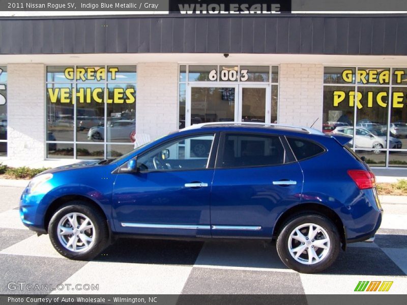 Indigo Blue Metallic / Gray 2011 Nissan Rogue SV
