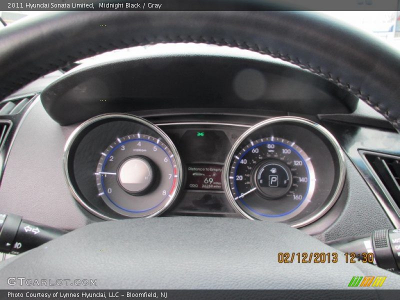 Midnight Black / Gray 2011 Hyundai Sonata Limited