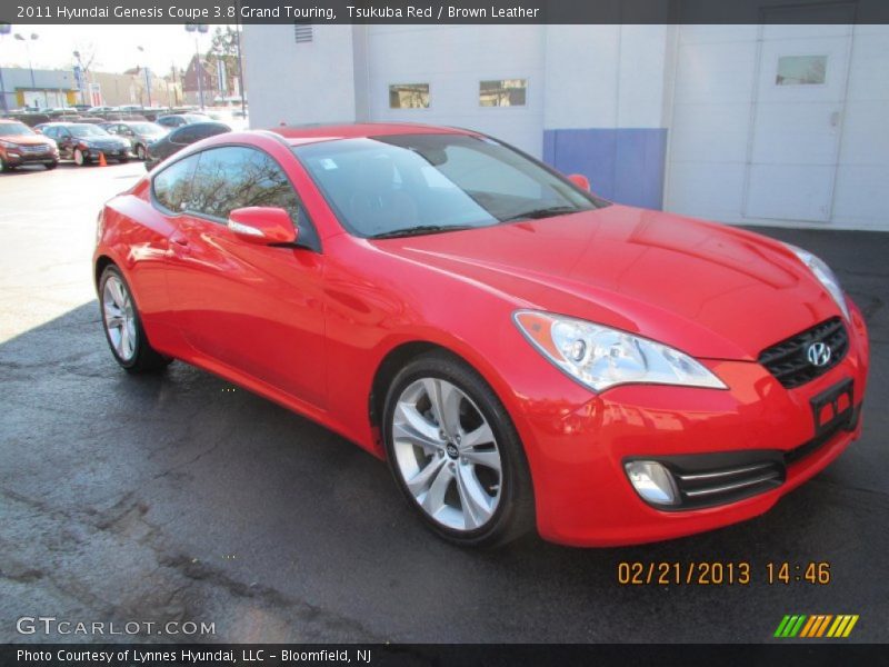 Tsukuba Red / Brown Leather 2011 Hyundai Genesis Coupe 3.8 Grand Touring