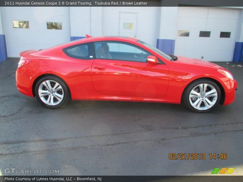 Tsukuba Red / Brown Leather 2011 Hyundai Genesis Coupe 3.8 Grand Touring