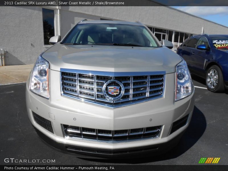 Silver Coast Metallic / Shale/Brownstone 2013 Cadillac SRX Luxury AWD