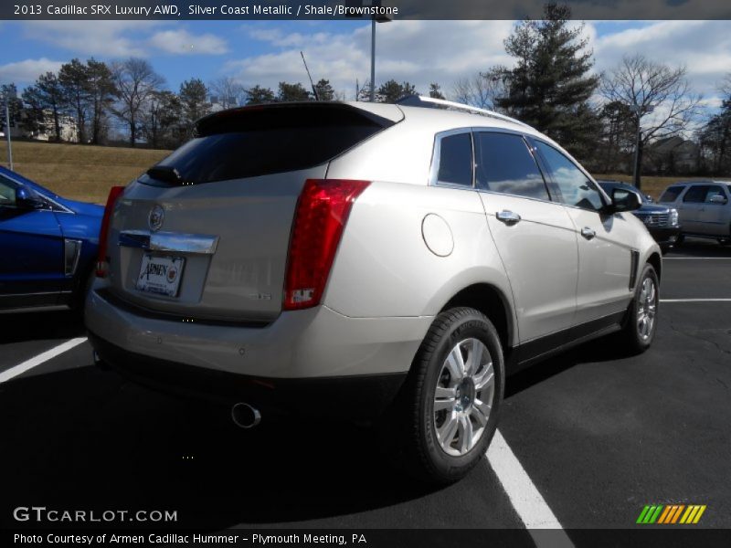 Silver Coast Metallic / Shale/Brownstone 2013 Cadillac SRX Luxury AWD