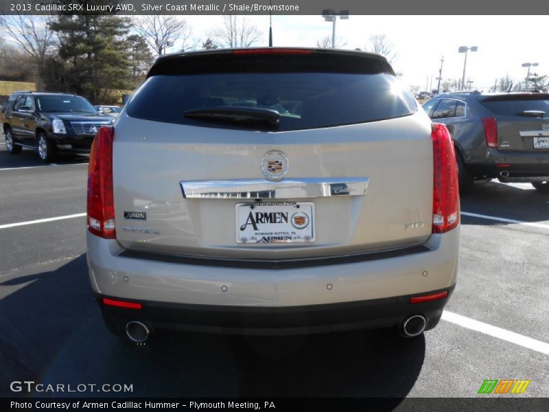 Silver Coast Metallic / Shale/Brownstone 2013 Cadillac SRX Luxury AWD