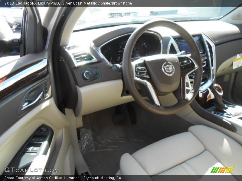 Silver Coast Metallic / Shale/Brownstone 2013 Cadillac SRX Luxury AWD