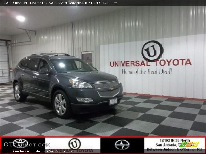 Cyber Gray Metallic / Light Gray/Ebony 2011 Chevrolet Traverse LTZ AWD