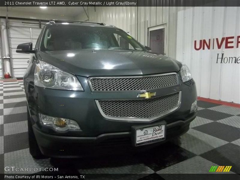 Cyber Gray Metallic / Light Gray/Ebony 2011 Chevrolet Traverse LTZ AWD