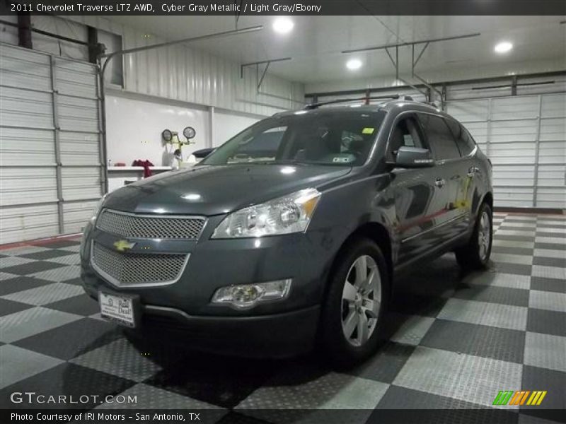 Cyber Gray Metallic / Light Gray/Ebony 2011 Chevrolet Traverse LTZ AWD