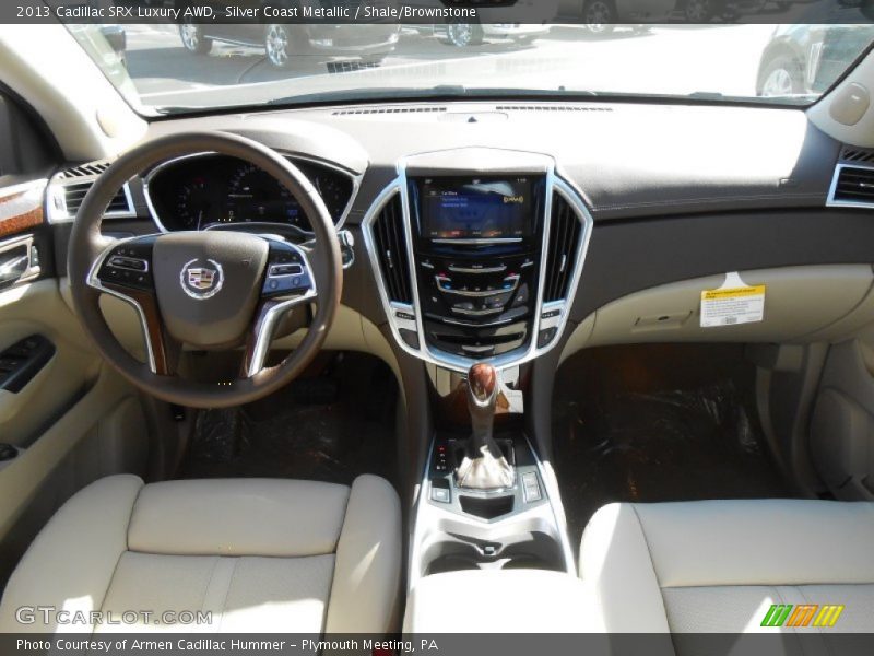 Silver Coast Metallic / Shale/Brownstone 2013 Cadillac SRX Luxury AWD