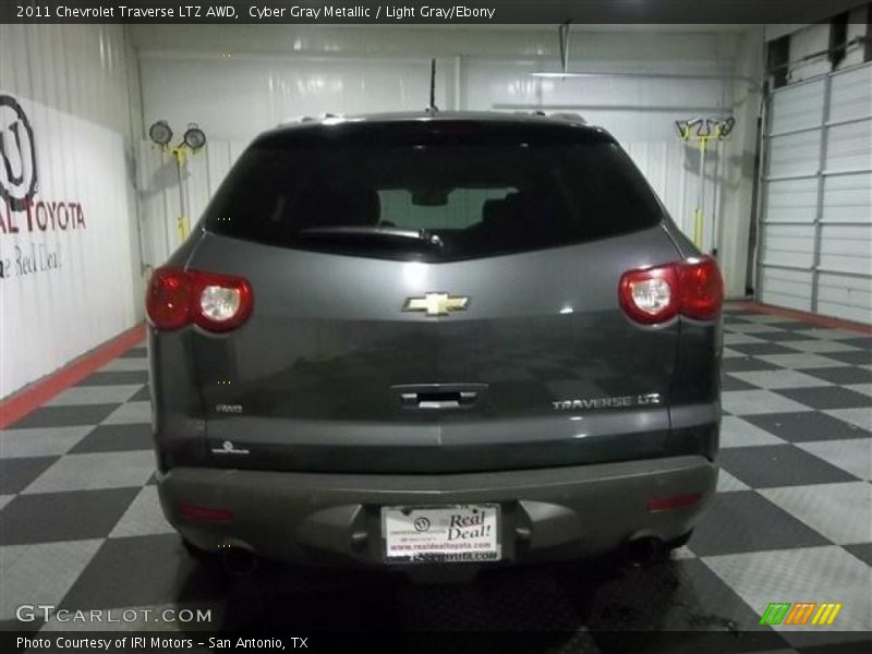 Cyber Gray Metallic / Light Gray/Ebony 2011 Chevrolet Traverse LTZ AWD
