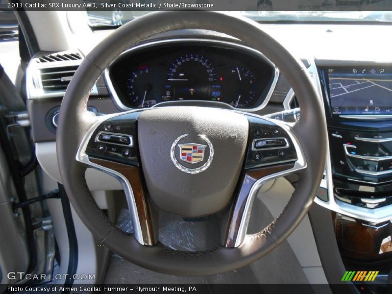 Silver Coast Metallic / Shale/Brownstone 2013 Cadillac SRX Luxury AWD