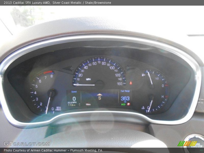 Silver Coast Metallic / Shale/Brownstone 2013 Cadillac SRX Luxury AWD