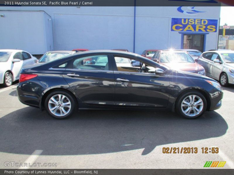 Pacific Blue Pearl / Camel 2011 Hyundai Sonata SE