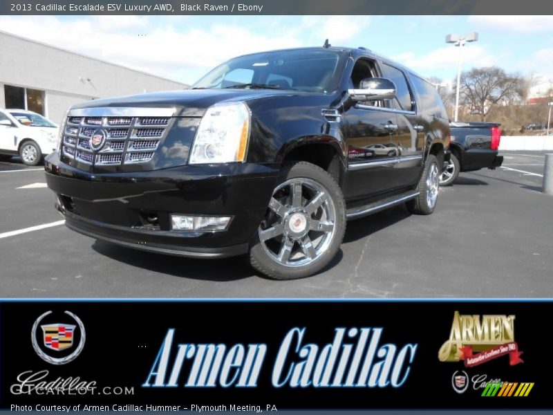 Black Raven / Ebony 2013 Cadillac Escalade ESV Luxury AWD