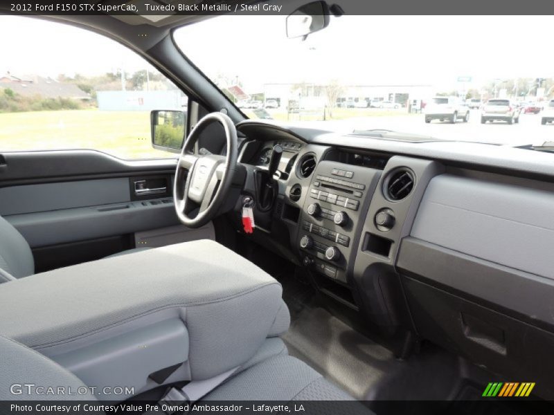 Tuxedo Black Metallic / Steel Gray 2012 Ford F150 STX SuperCab