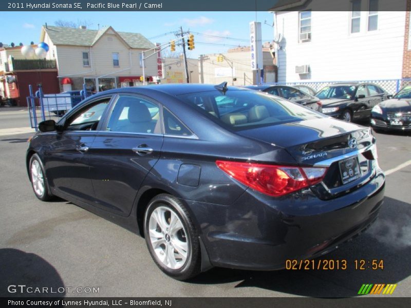 Pacific Blue Pearl / Camel 2011 Hyundai Sonata SE