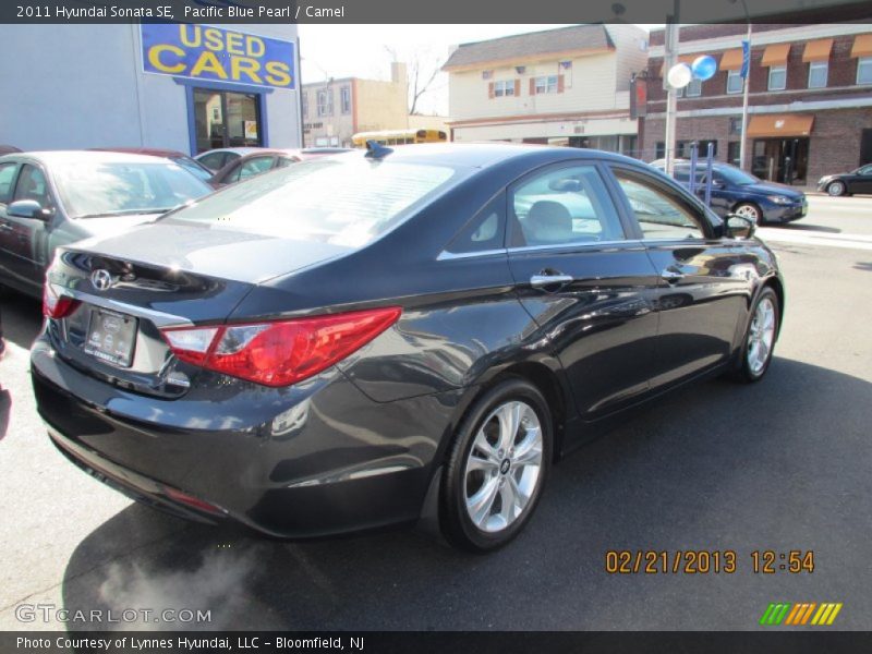 Pacific Blue Pearl / Camel 2011 Hyundai Sonata SE