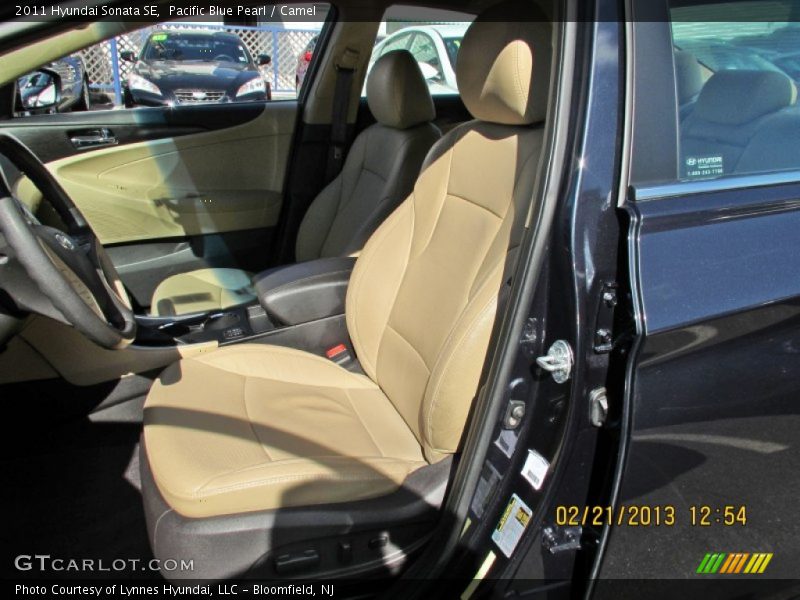 Pacific Blue Pearl / Camel 2011 Hyundai Sonata SE