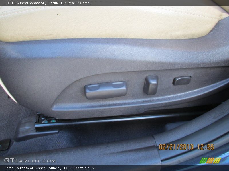 Pacific Blue Pearl / Camel 2011 Hyundai Sonata SE