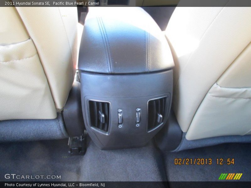 Pacific Blue Pearl / Camel 2011 Hyundai Sonata SE