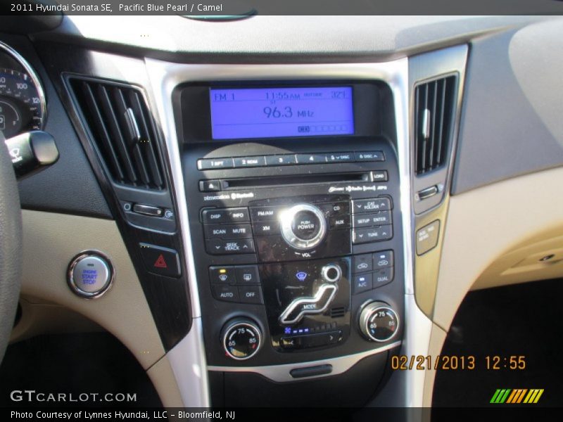 Pacific Blue Pearl / Camel 2011 Hyundai Sonata SE