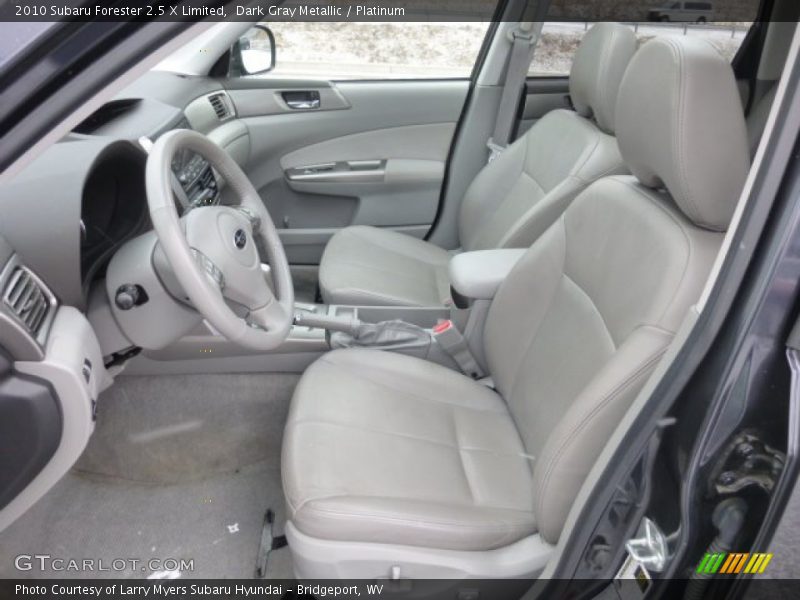 Front Seat of 2010 Forester 2.5 X Limited