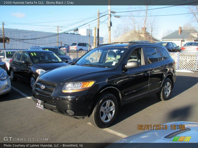 Ebony Black / Gray 2009 Hyundai Santa Fe GLS
