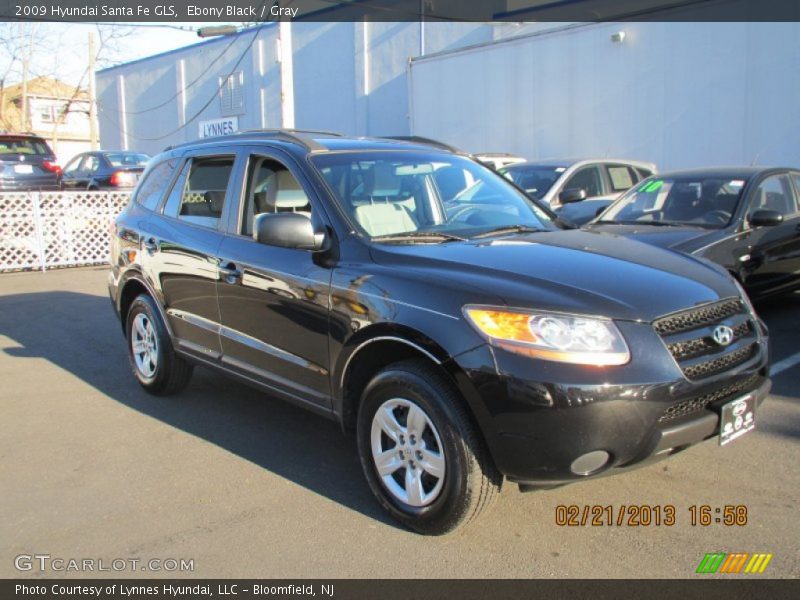 Ebony Black / Gray 2009 Hyundai Santa Fe GLS