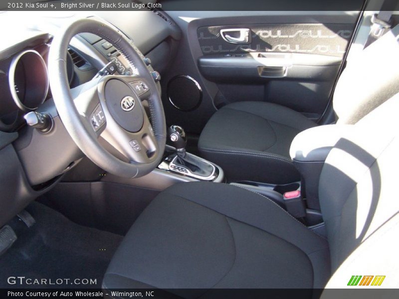 Bright Silver / Black Soul Logo Cloth 2012 Kia Soul +