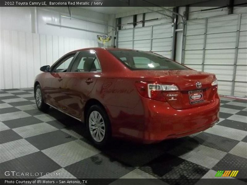 Barcelona Red Metallic / Ivory 2012 Toyota Camry LE