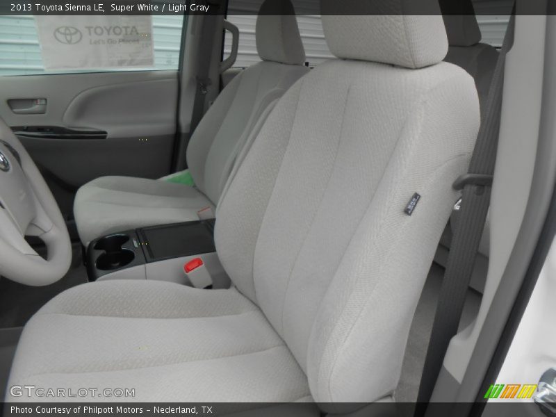 Super White / Light Gray 2013 Toyota Sienna LE