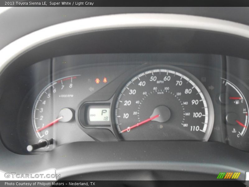  2013 Sienna LE LE Gauges