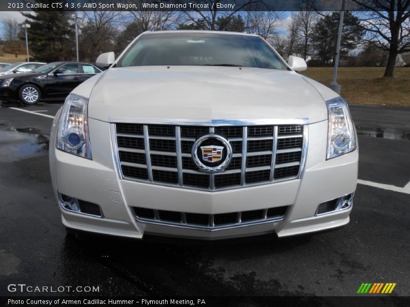 White Diamond Tricoat / Ebony 2013 Cadillac CTS 4 3.6 AWD Sport Wagon