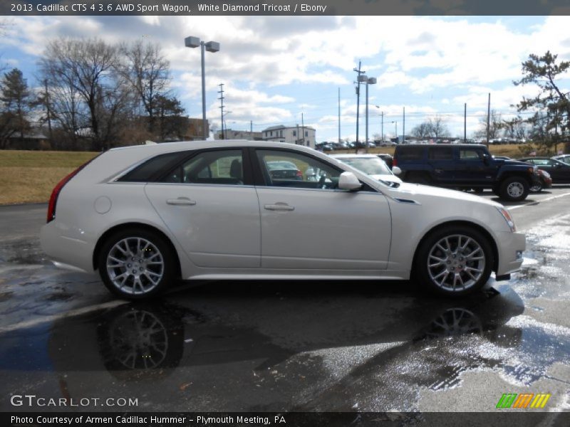 White Diamond Tricoat / Ebony 2013 Cadillac CTS 4 3.6 AWD Sport Wagon