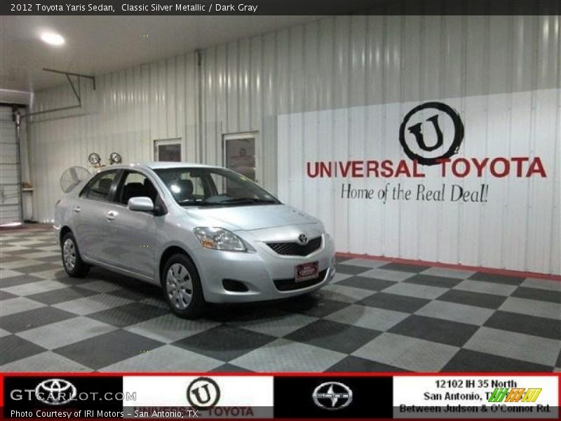 Classic Silver Metallic / Dark Gray 2012 Toyota Yaris Sedan