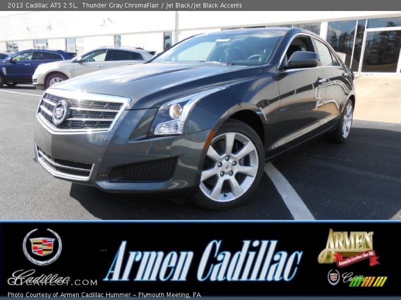 Thunder Gray ChromaFlair / Jet Black/Jet Black Accents 2013 Cadillac ATS 2.5L
