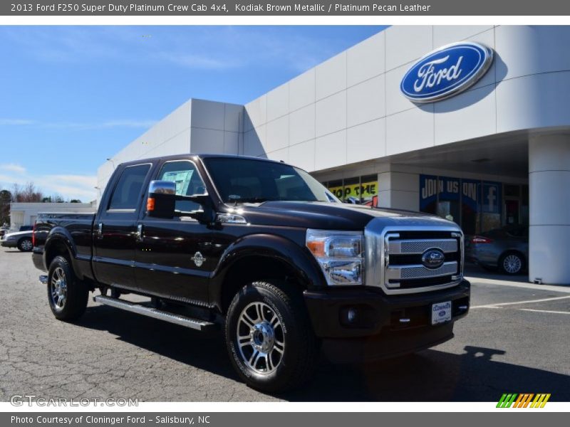 Kodiak Brown Metallic / Platinum Pecan Leather 2013 Ford F250 Super Duty Platinum Crew Cab 4x4