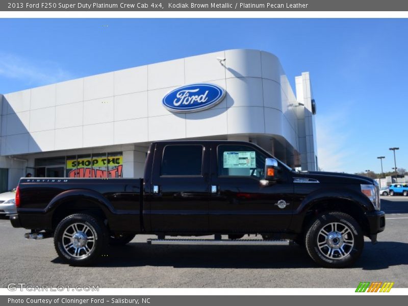 Kodiak Brown Metallic / Platinum Pecan Leather 2013 Ford F250 Super Duty Platinum Crew Cab 4x4