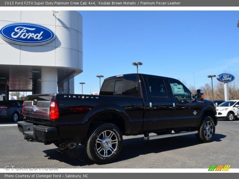 Kodiak Brown Metallic / Platinum Pecan Leather 2013 Ford F250 Super Duty Platinum Crew Cab 4x4