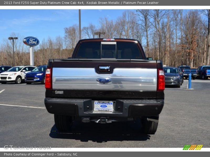 Kodiak Brown Metallic / Platinum Pecan Leather 2013 Ford F250 Super Duty Platinum Crew Cab 4x4