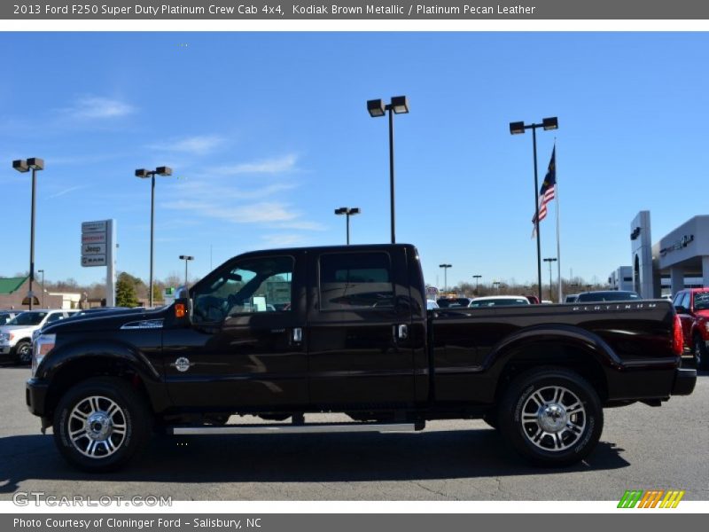 Kodiak Brown Metallic / Platinum Pecan Leather 2013 Ford F250 Super Duty Platinum Crew Cab 4x4